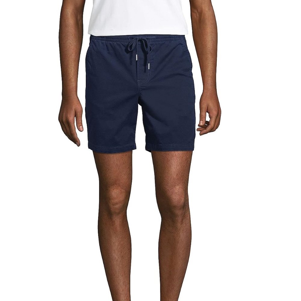 NWT Lands' End Men 7" Comfort Knockabout Radiant Navy Deck Short XXL $60 DD816